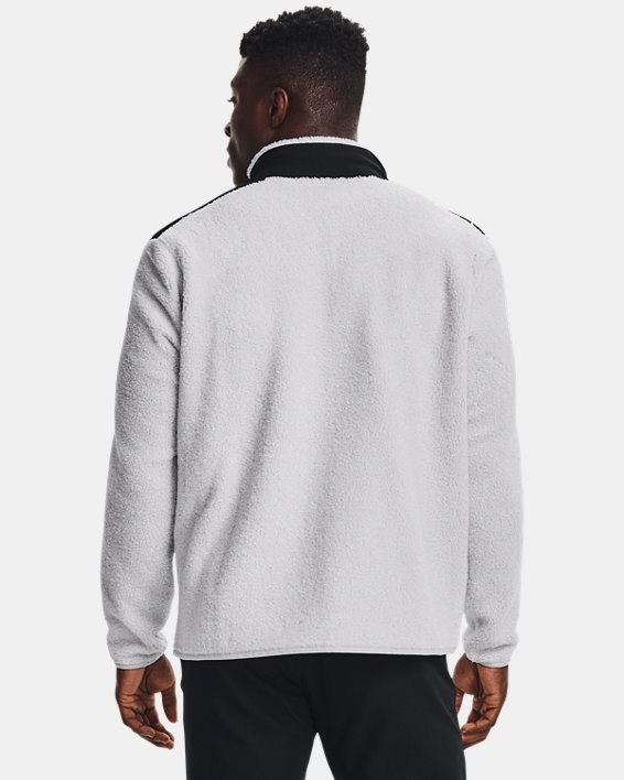 Men's UA SweaterFleece Pile Full-Zip, Gray, pdpMainDesktop image number 1